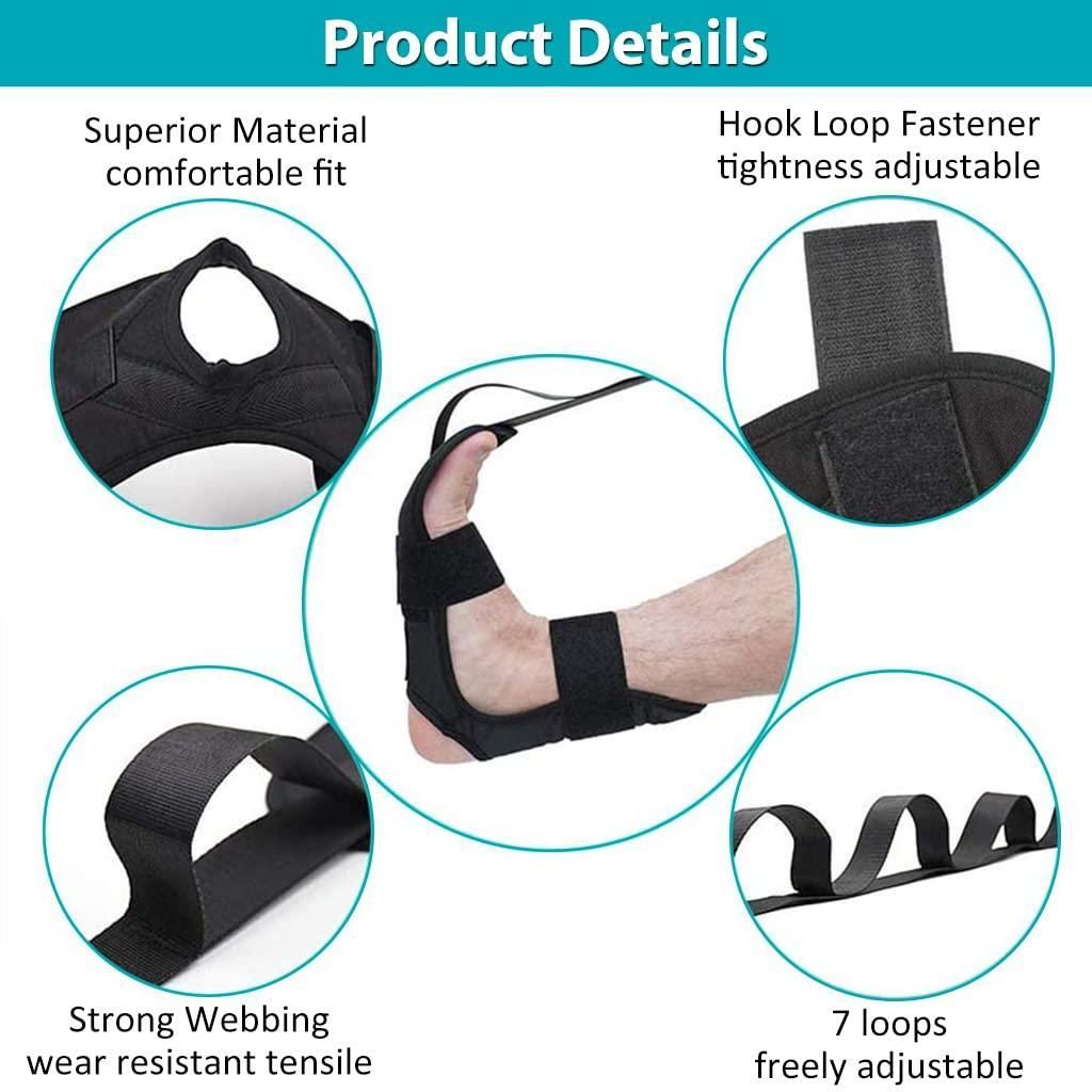 Pro Yoga Stretching Belt – 140 cm Adjustable for Flexibility & Rehab
