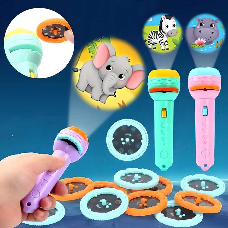 Magic Slide Projector Flashlight – 8-Theme Storytelling Torch for Kids