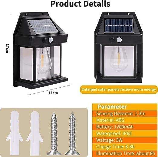 Solar Outdoor Wall Light with Motion Sensor– Weather-Proof & Energy Efficient