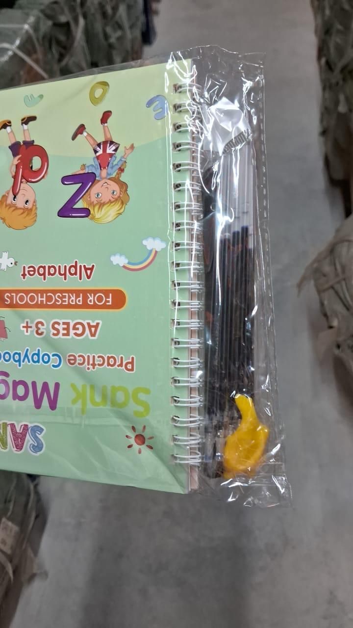 Magic Practice Copybook Set – Reusable Writing Fun for Kids (4 Books + Pen + Refills)