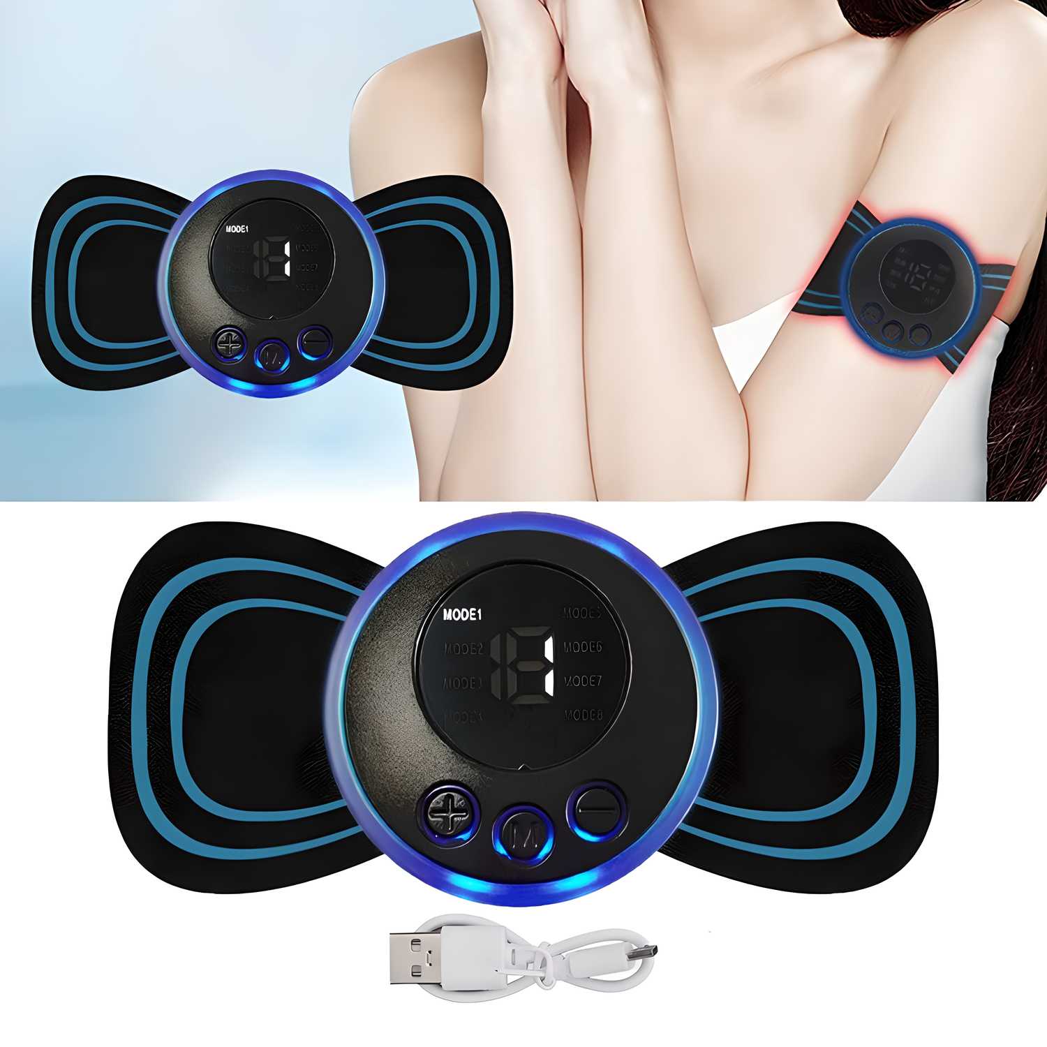 Relax Patch Pro – 8-Mode Mini Portable Massager, 19 Intensity Levels