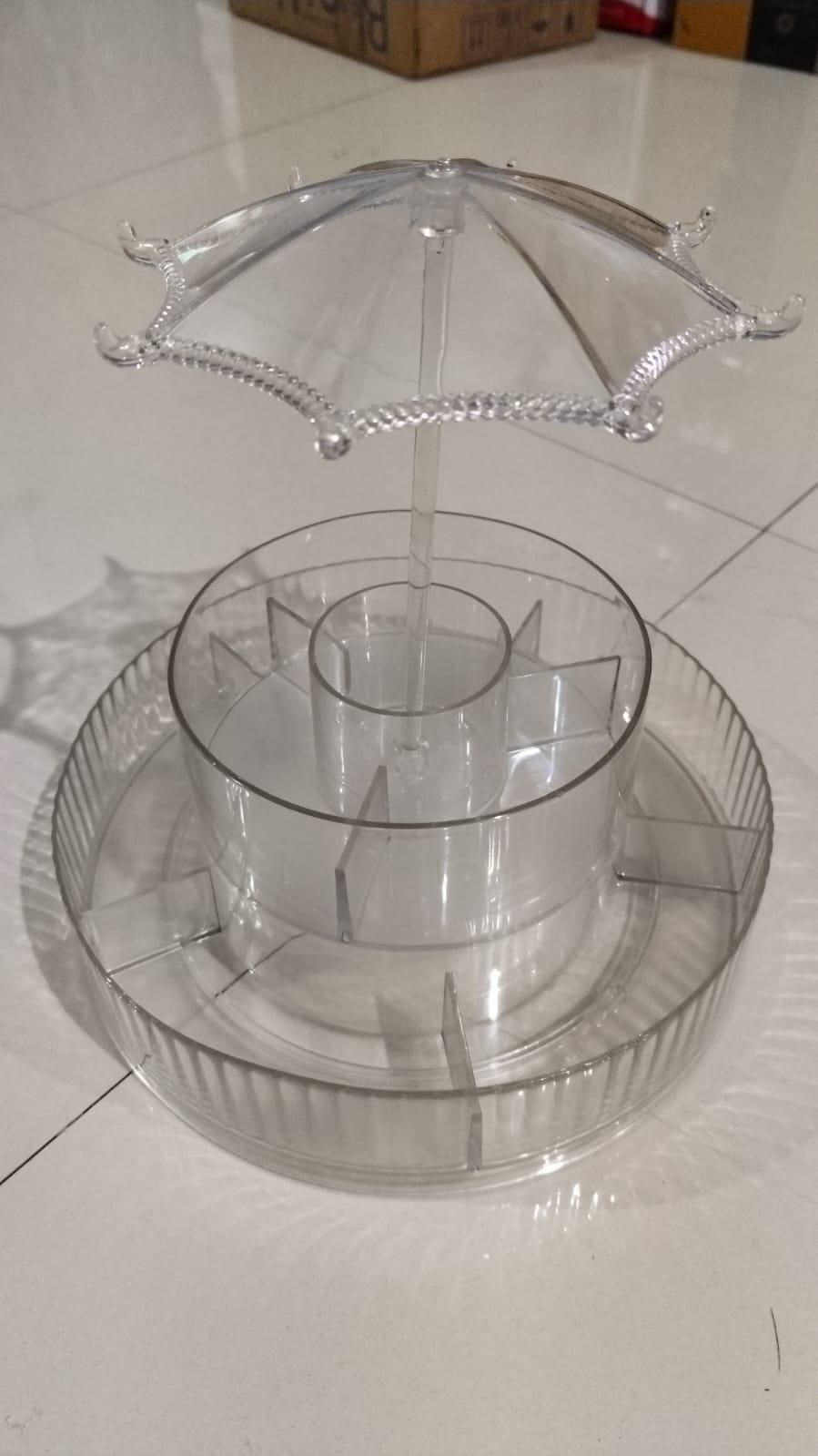 360° Umbrella-Shape Rotating Skincare & Makeup Organizer