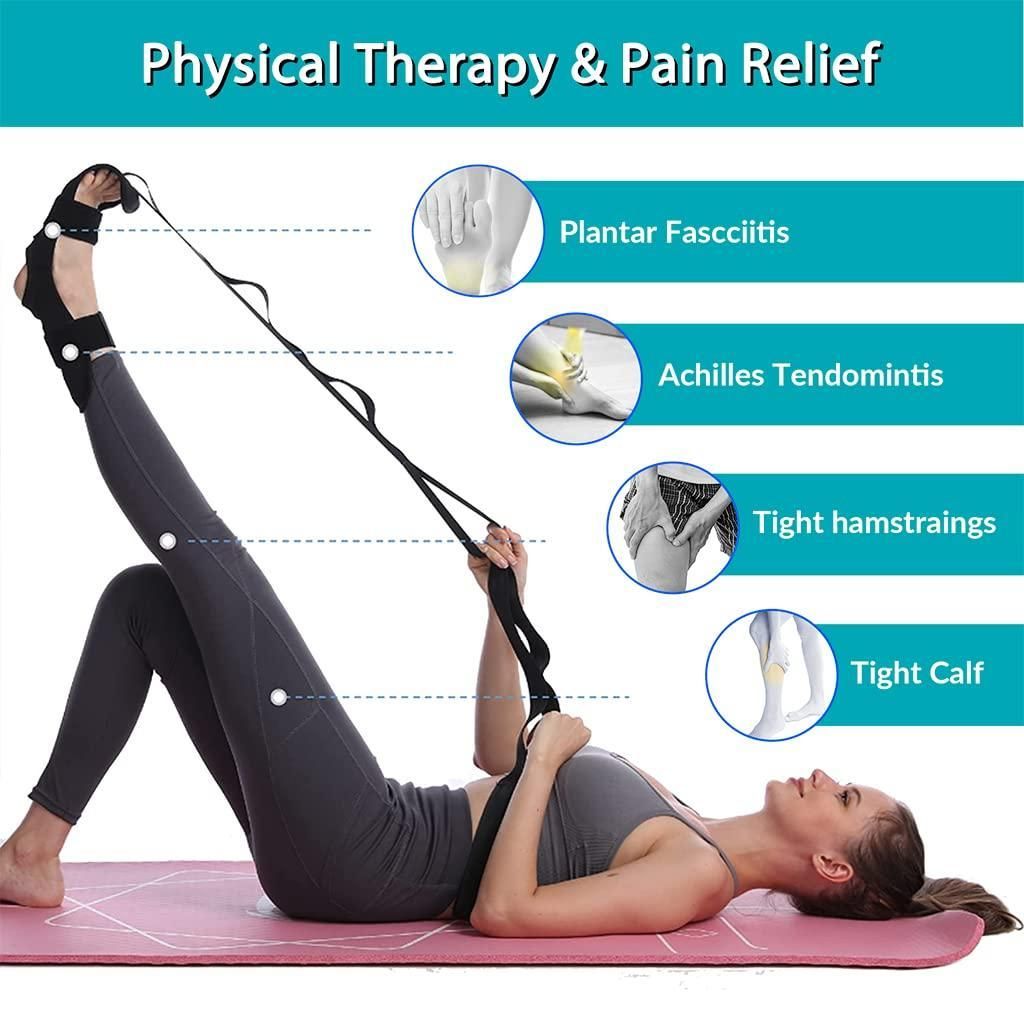Pro Yoga Stretching Belt – 140 cm Adjustable for Flexibility & Rehab